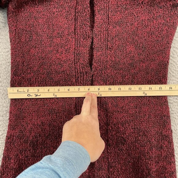 Free People Long Cardigan Sweater Womens Medium Red Mohair Blend - Picture 3 of 7